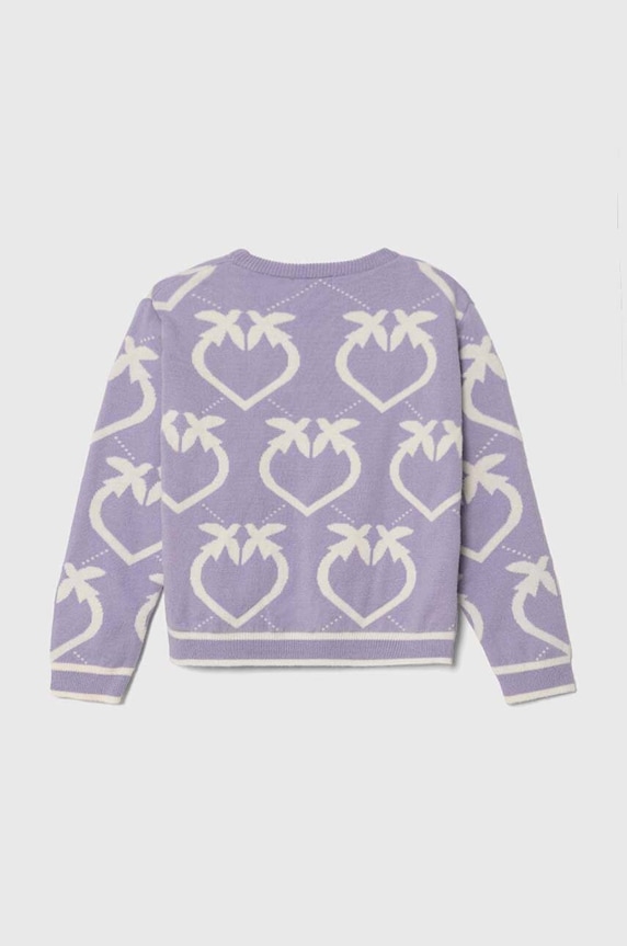 Pinko Up sweter dziecięcy F3PIBGJP142 fioletowy AW23