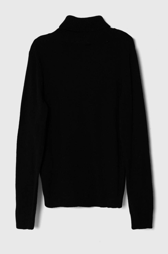 Dětský svetr s příměsí vlny United Colors of Benetton 16AZC200G.G.SEASONAL černá AW23