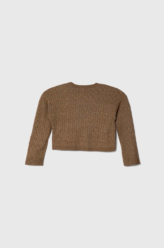Дитячий светр United Colors of Benetton 1VH9C104S.G.SEASONAL коричневий AW23