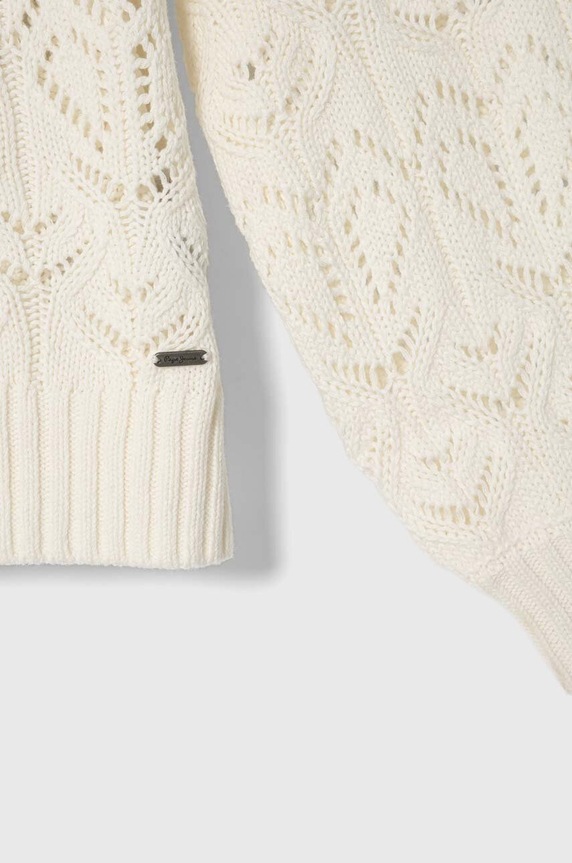 Pepe Jeans sweter bawełniany dziecięcy PG701070 biały AW23