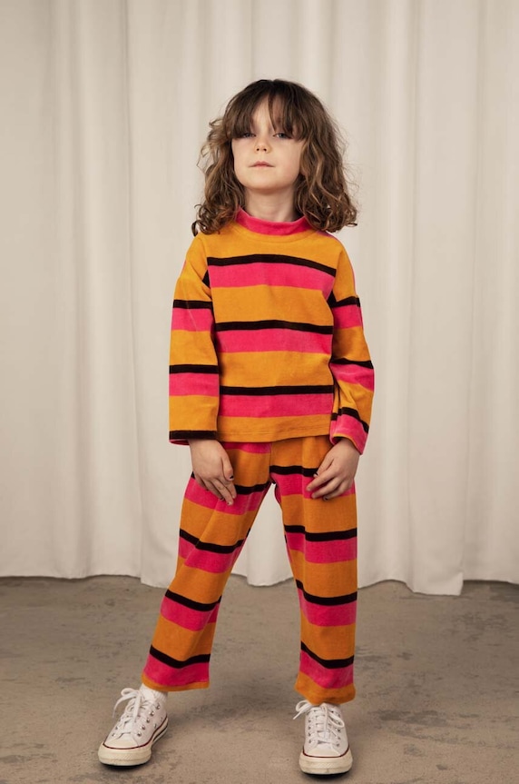 Mini Rodini sweter bawełniany dziecięcy pozostałe pomarańczowy 2372016600