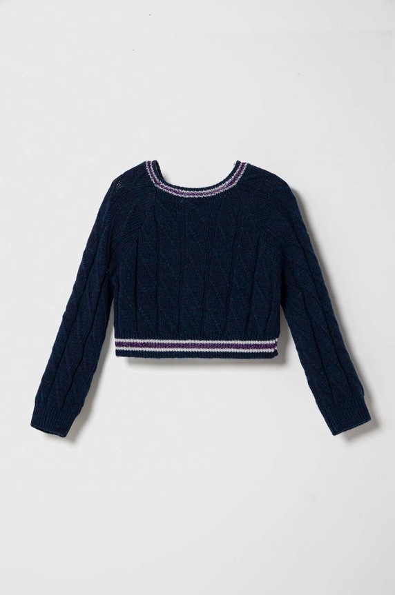 Sisley sweter z domieszką wełny dziecięcy 1176Y100P.G.SEASONAL niebieski AW23
