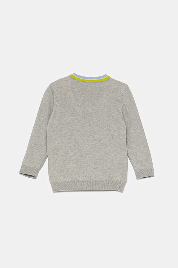 Lacoste pulover pentru copii din amestec de lana AJ1121 gri AW25