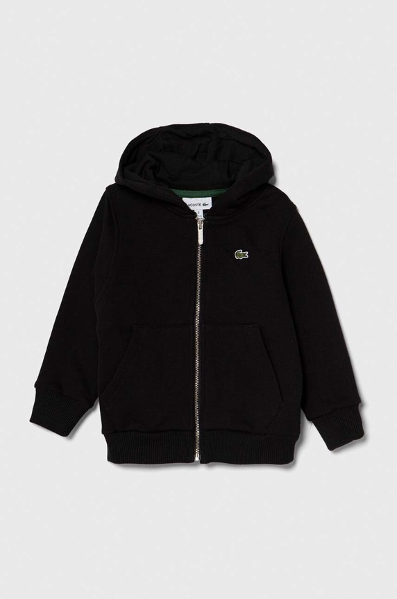 Детски памучен суичър Lacoste памук черен SJ9723