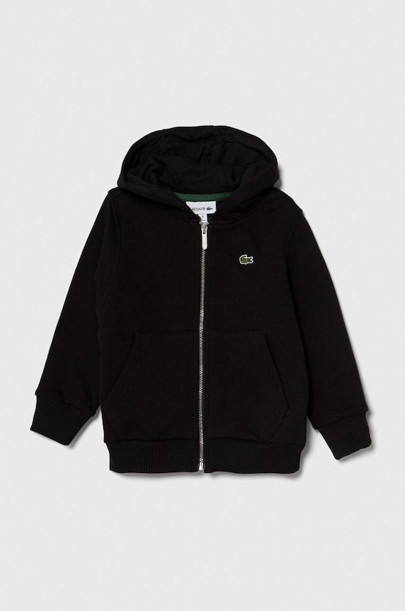 Детски памучен суичър Lacoste памук черен SJ9723