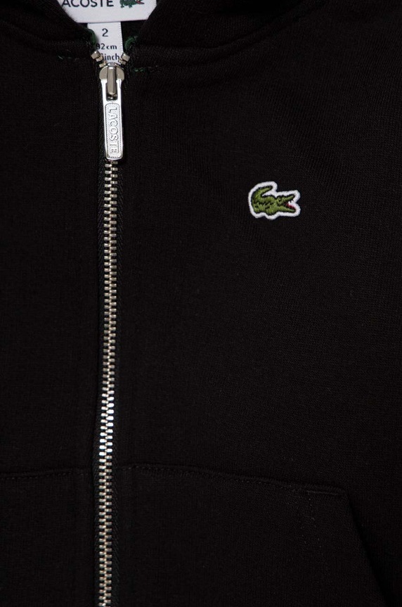 Момче Детски памучен суичър Lacoste SJ9723 черен