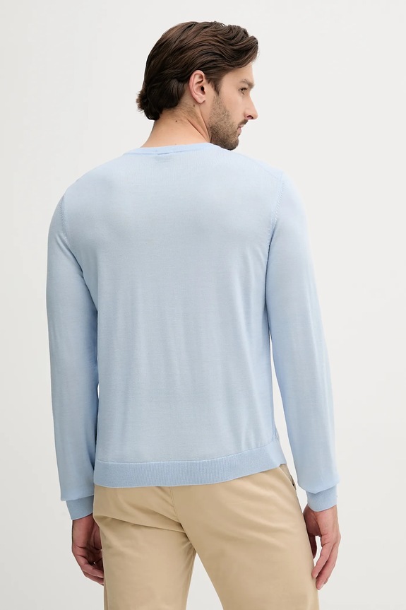 Ruházat BOSS gyapjú pulóver 50468239 kék