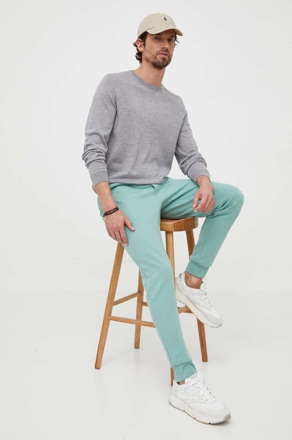 BOSS sweter wełniany Leno-P 50468239 szary AA00