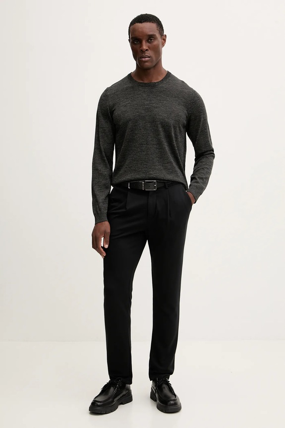 BOSS gyapjú pulóver 50468239 szürke AA00