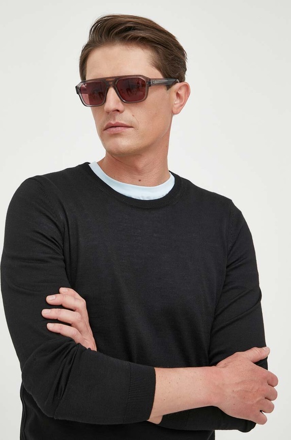 Volnen pulover BOSS Leno-P črna 50468239