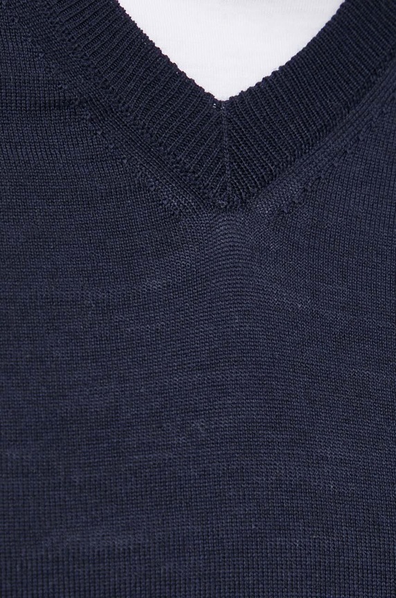 BOSS sweter wełniany 50468261 granatowy