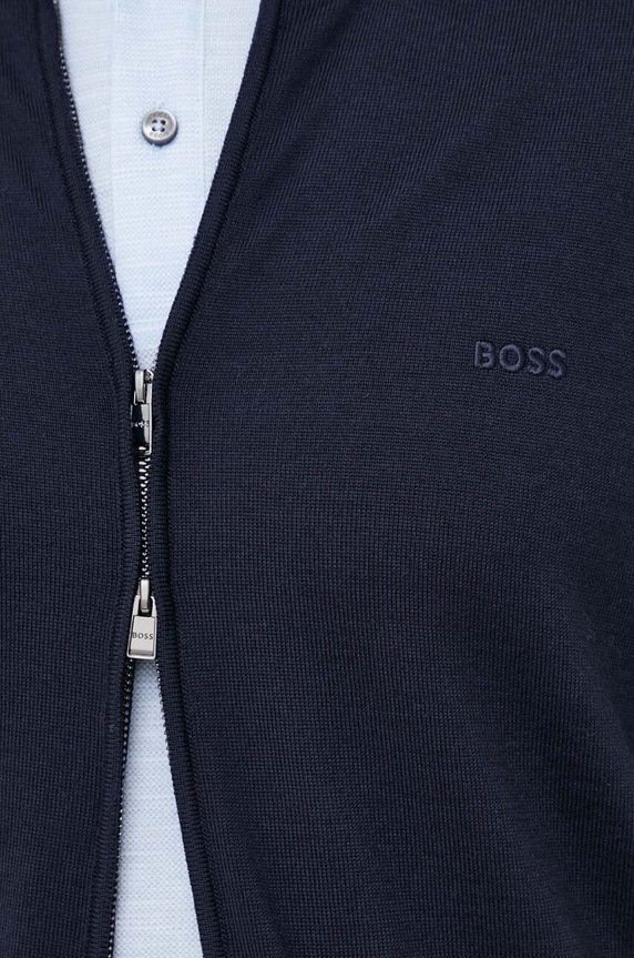 BOSS kardigan wełniany Balonso-L 50476347 granatowy