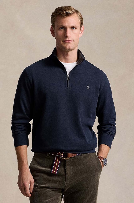 Μπλούζα Polo Ralph Lauren χωρίς κουκούλα σκούρο μπλε 710812963