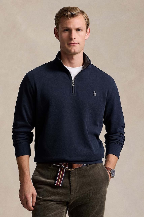 Μπλούζα Polo Ralph Lauren χωρίς κουκούλα σκούρο μπλε 710812963