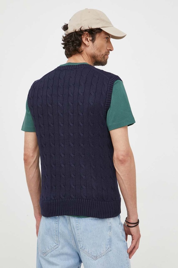 Odzież Polo Ralph Lauren kamizelka bawełniana 710860352 granatowy
