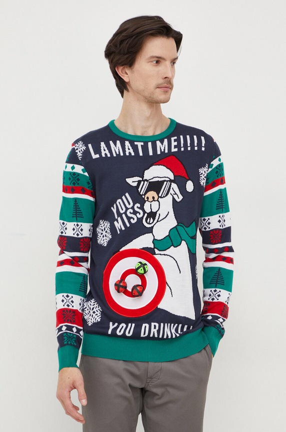 Lindbergh sweter pozostałe granatowy 30.804093.NAVY