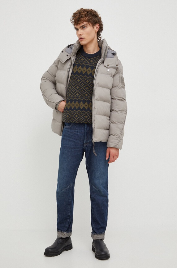 Marc O'Polo sweter z domieszką wełny 329503760120 zielony AW23