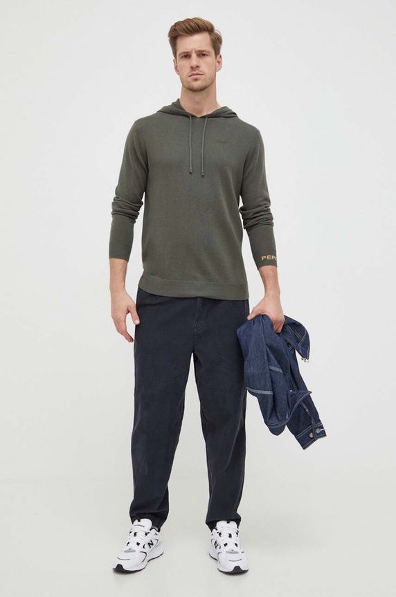 Πουλόβερ με προσθήκη μαλλιού Pepe Jeans Andre PM702366.728 πράσινο AW23