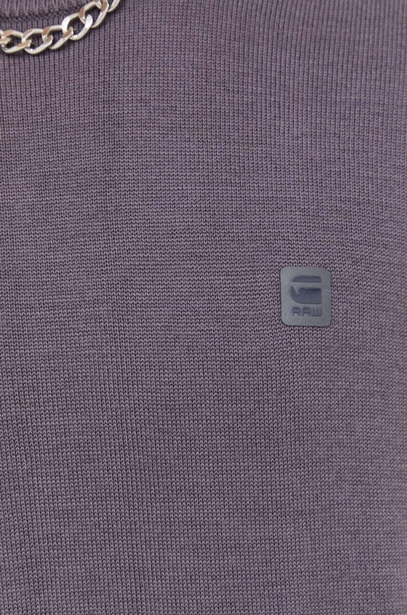 G-Star sweter wełniany D21931.B692 fioletowy