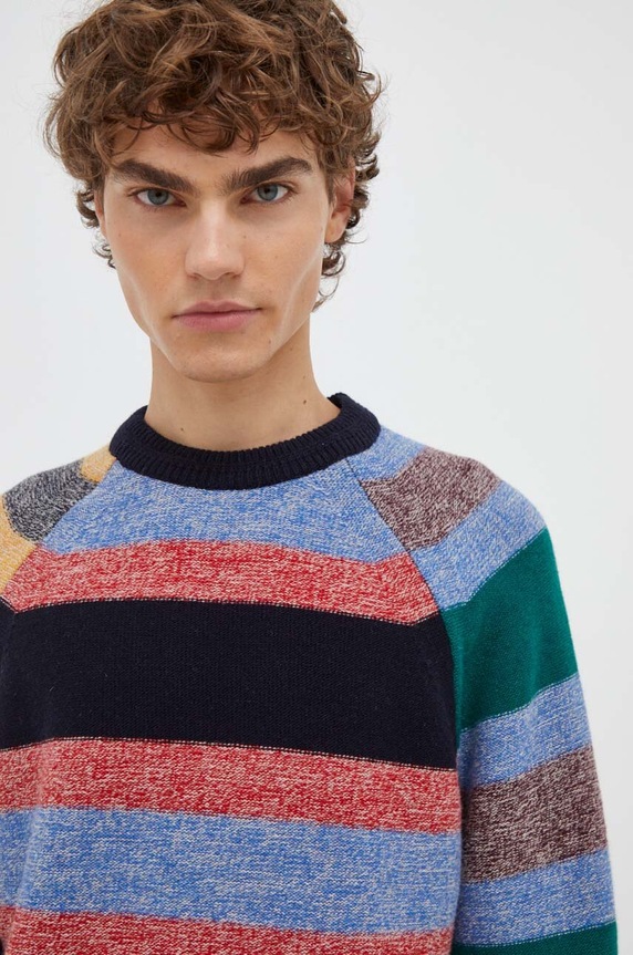 Vuneni pulover PS Paul Smith mornarsko plava M2R.240Y.L21936