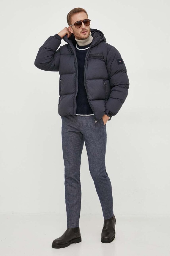 United Colors of Benetton pulover din amestec de lana 104AK104Q.66U bleumarin AW23
