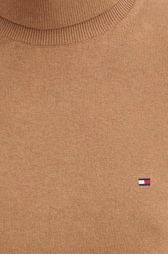 Svetr s příměsí kašmíru Tommy Hilfiger MW0MW28048 hnědá