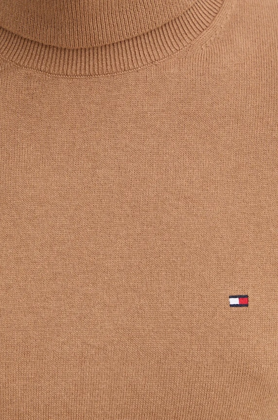 Svetr s příměsí kašmíru Tommy Hilfiger MW0MW28048 hnědá