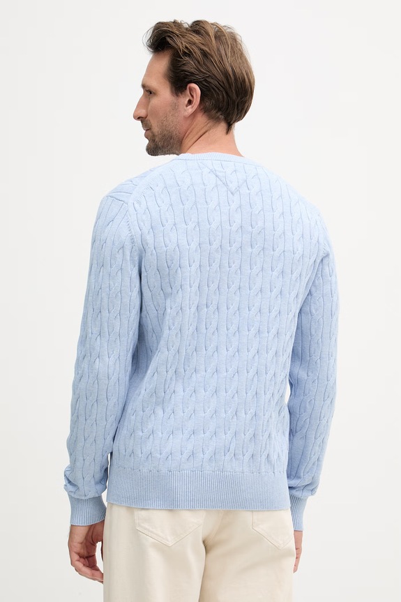 Odjeća Tommy Hilfiger pulover muški od pamuka MW0MW33132 plava