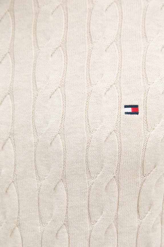 Tommy Hilfiger pulover bărbătesc din bumbac MW0MW33132 bej