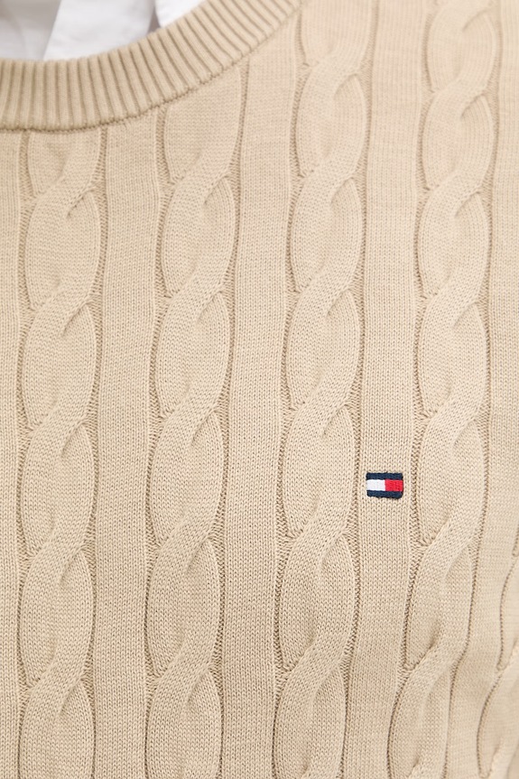 Tommy Hilfiger sweter męski bawełniany MW0MW33132 beżowy