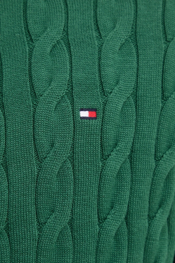 Tommy Hilfiger sweter męski bawełniany MW0MW33132 zielony