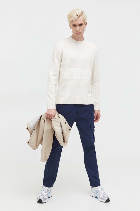 Tommy Jeans sweter DM0DM17774 beżowy AW23
