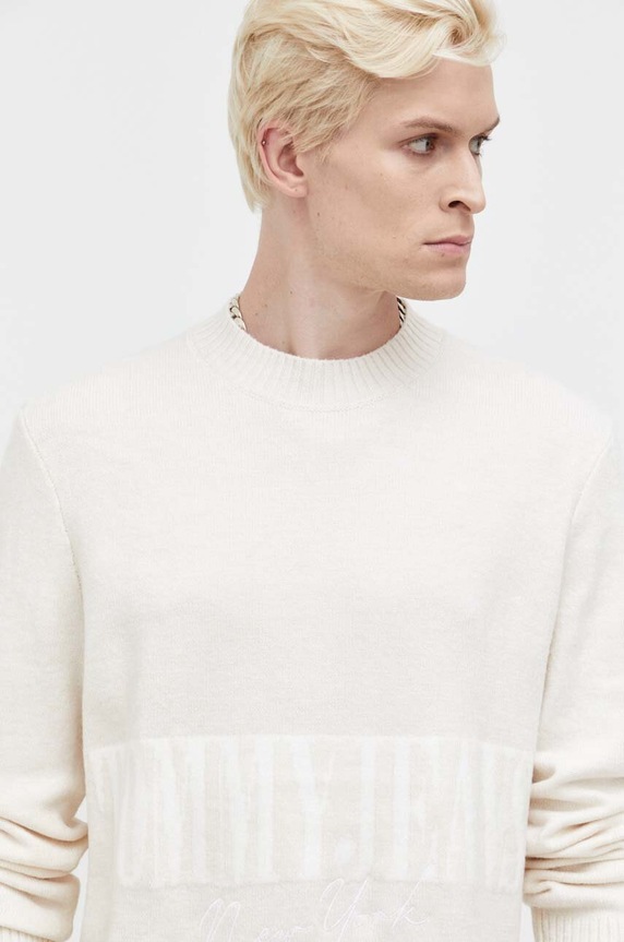 Tommy Jeans sweter beżowy DM0DM17774