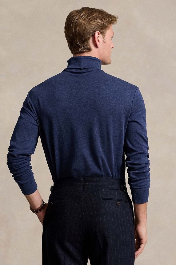 Βαμβακερό πουλόβερ Polo Ralph Lauren 710760126 σκούρο μπλε AW24