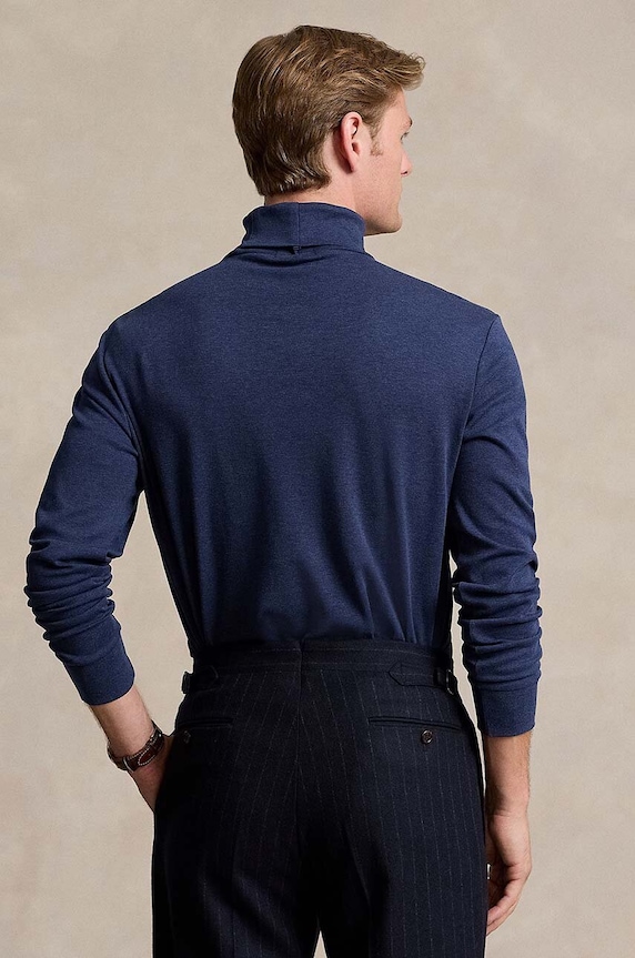 Βαμβακερό πουλόβερ Polo Ralph Lauren 710760126 σκούρο μπλε AW24