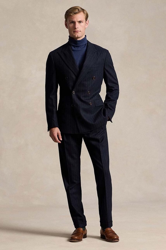 Βαμβακερό πουλόβερ Polo Ralph Lauren σκούρο μπλε 710760126