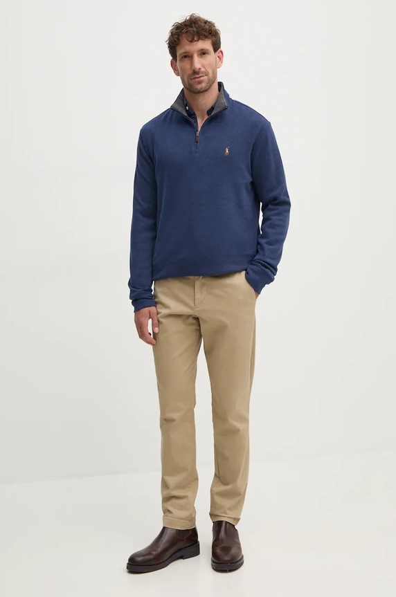 Polo Ralph Lauren sweter bawełniany 710877001 granatowy NC24