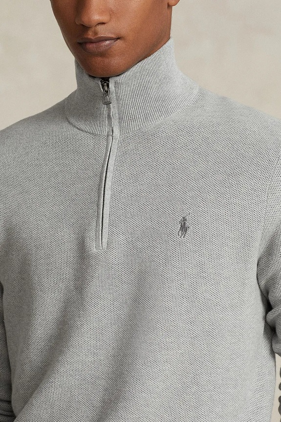 Pamučni pulover Polo Ralph Lauren siva 710932304