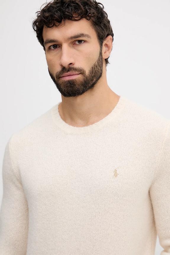 Polo Ralph Lauren sweter wełniany beżowy 710918805