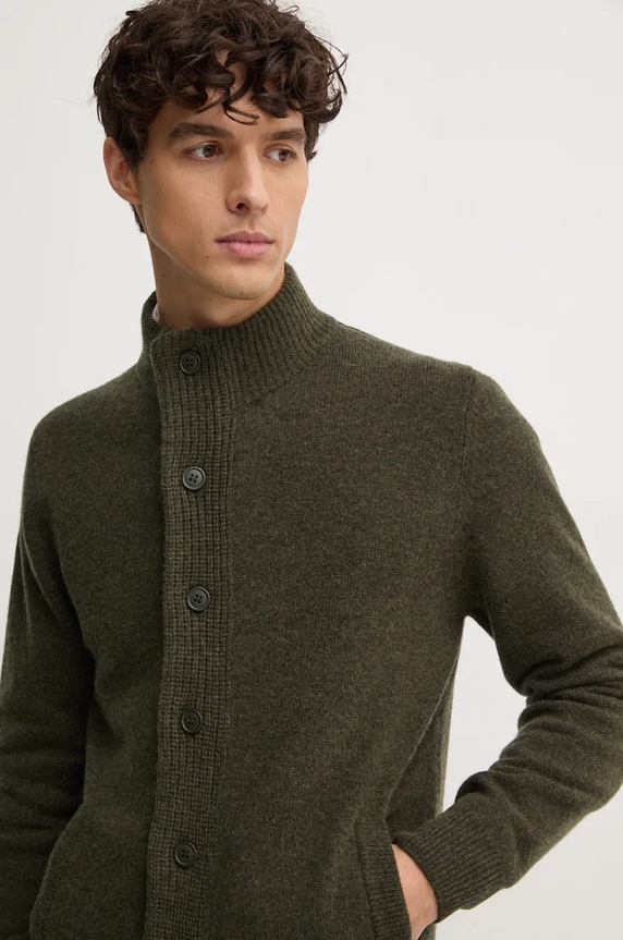 Barbour cardigan in lana MKN0731 verde