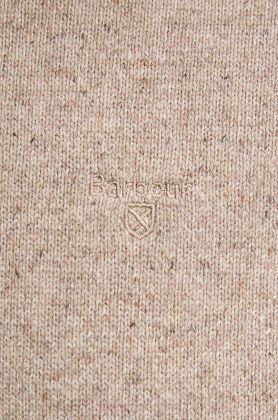 Barbour sweter wełniany MKN0844 beżowy