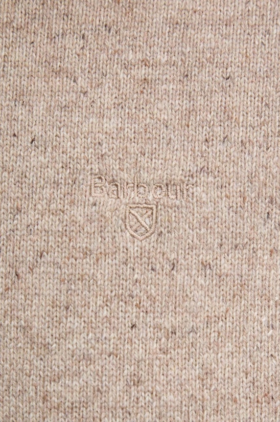 Barbour sweter wełniany MKN0844 beżowy