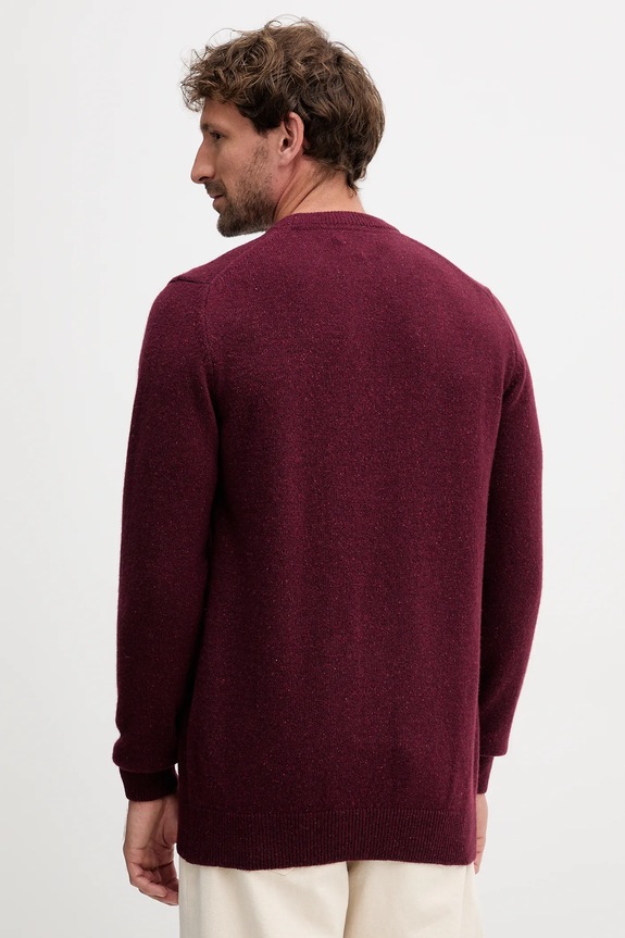 Oblečenie Vlnený sveter Barbour MKN0844 burgundské