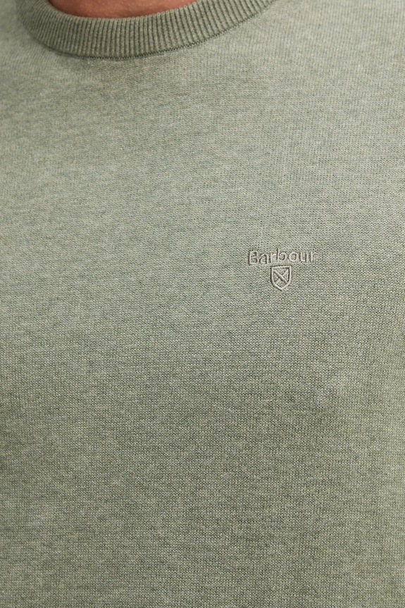 Barbour pulover de bumbac Essentials MKN0932 verde