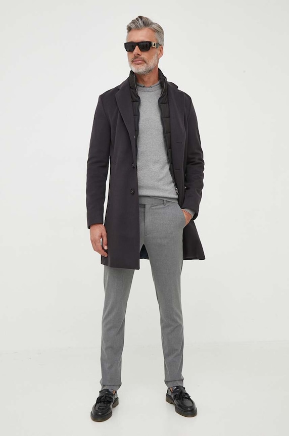 Barbour sweter bawełniany Essentials MKN0932 szary AA00