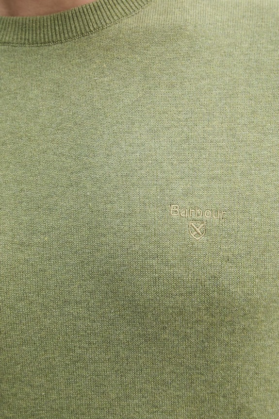 Barbour pulover de bumbac Essentials MKN0932 verde