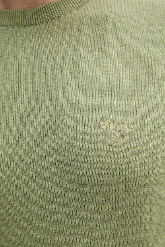 Bavlnený sveter Barbour Essentials MKN0932 zelená