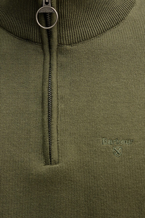 Βαμβακερό πουλόβερ Barbour πράσινο MKN1074