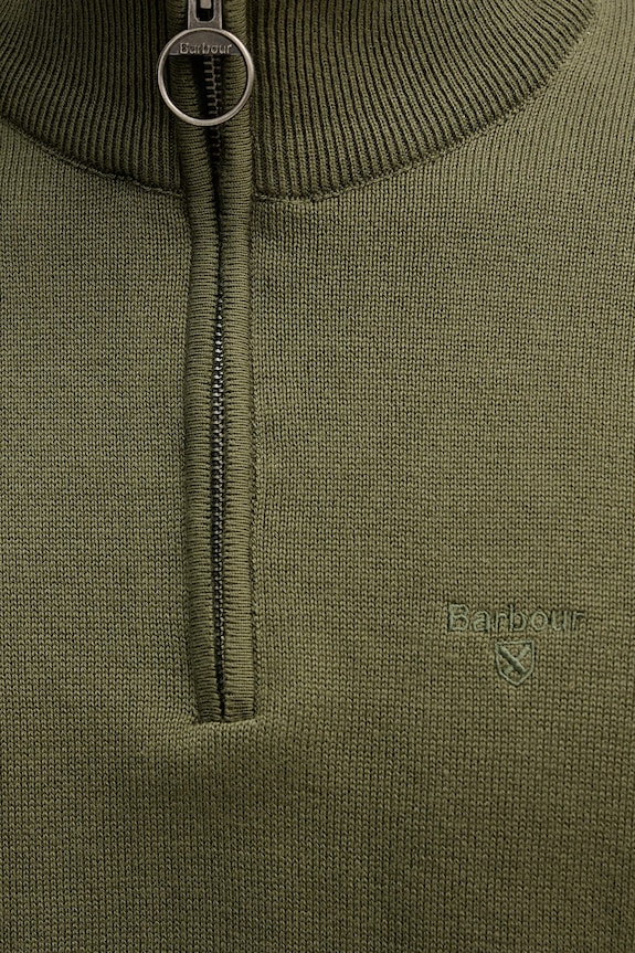 Βαμβακερό πουλόβερ Barbour πράσινο MKN1074