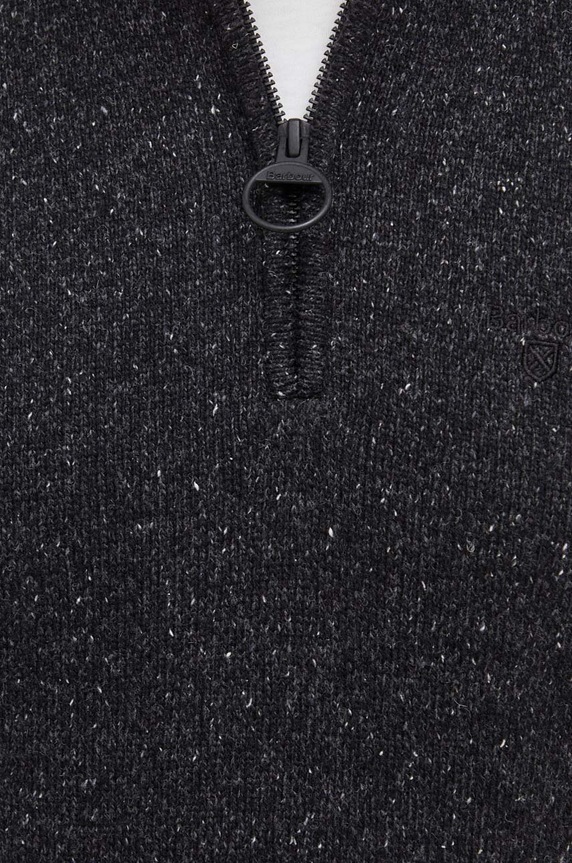 Barbour sweter wełniany MKN1187 czarny